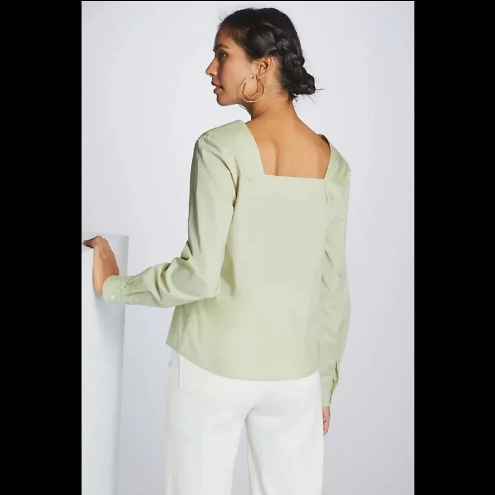 Anthropologie NWT Harshman Puff-Sleeved Babydoll Blouse Size S. - Picture 3 of 5